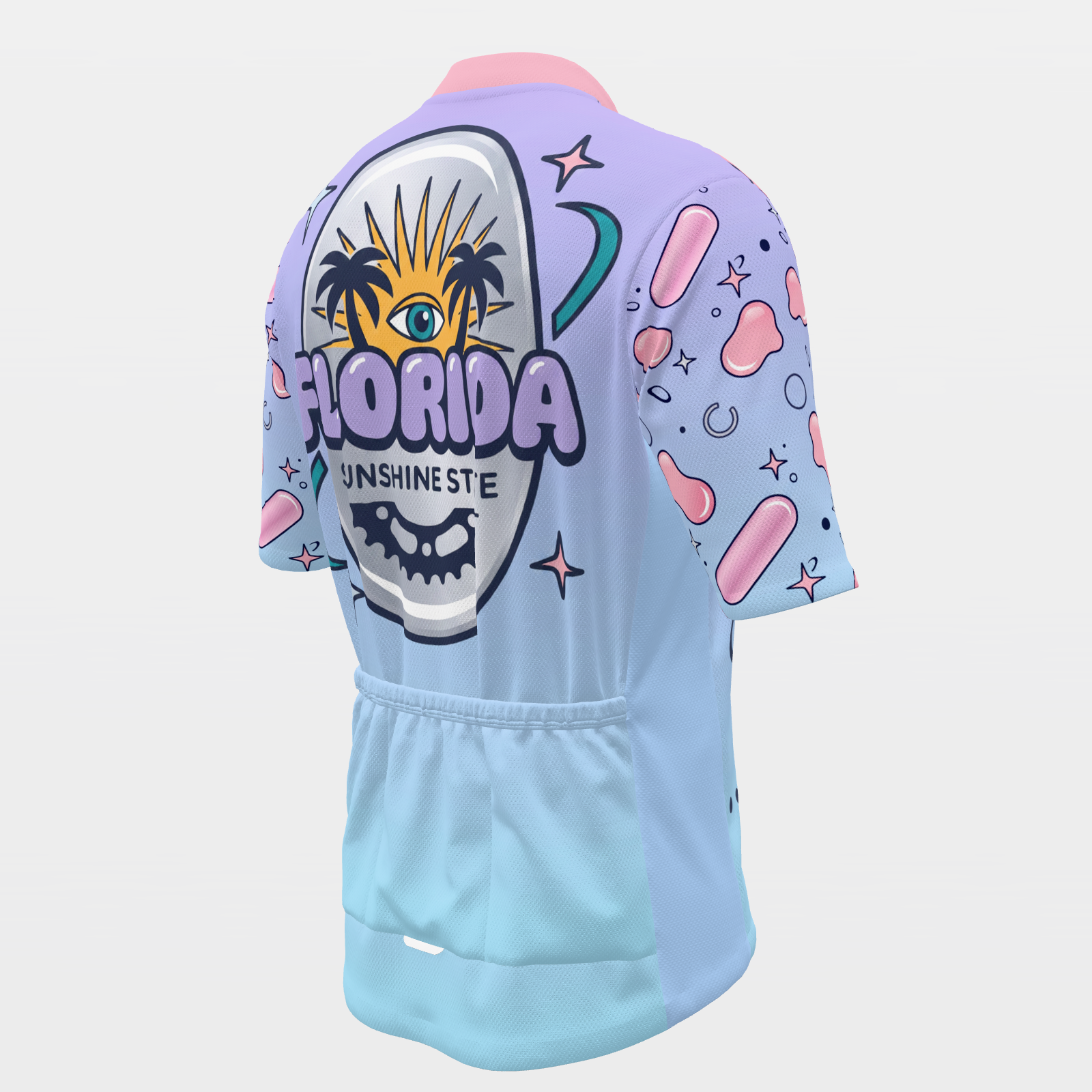 Florida Chrome Y2K Cycling Jersey – Back Right product view