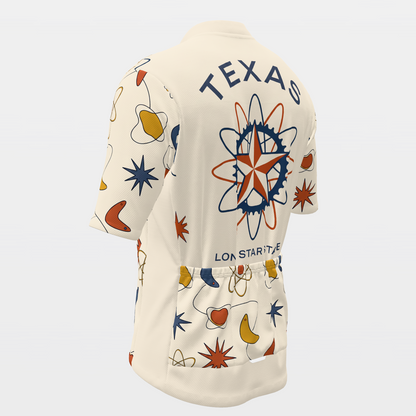 Texas Atomic Starburst Cycling Jersey – Back Left product view