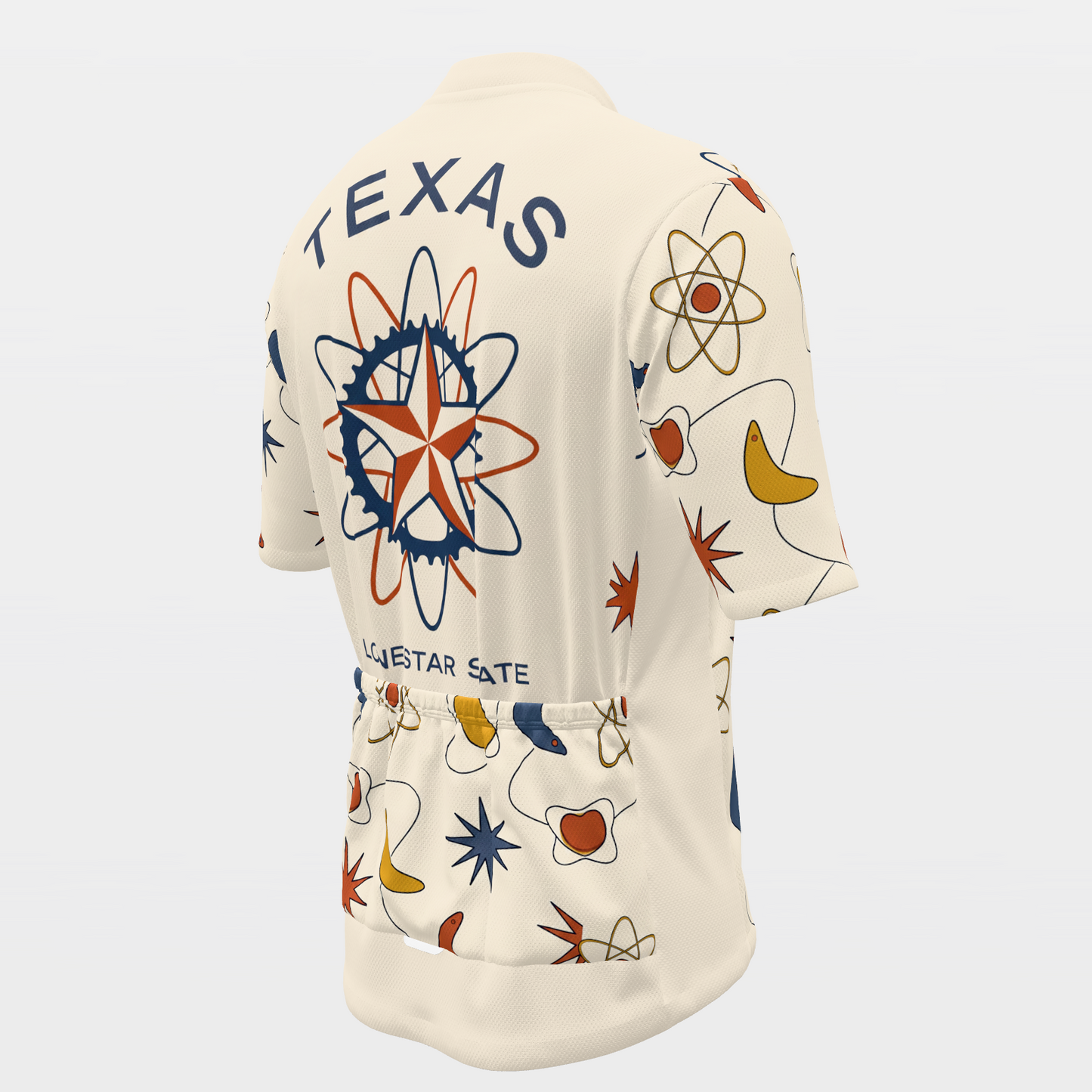 Texas Atomic Starburst Cycling Jersey – Back Right product view