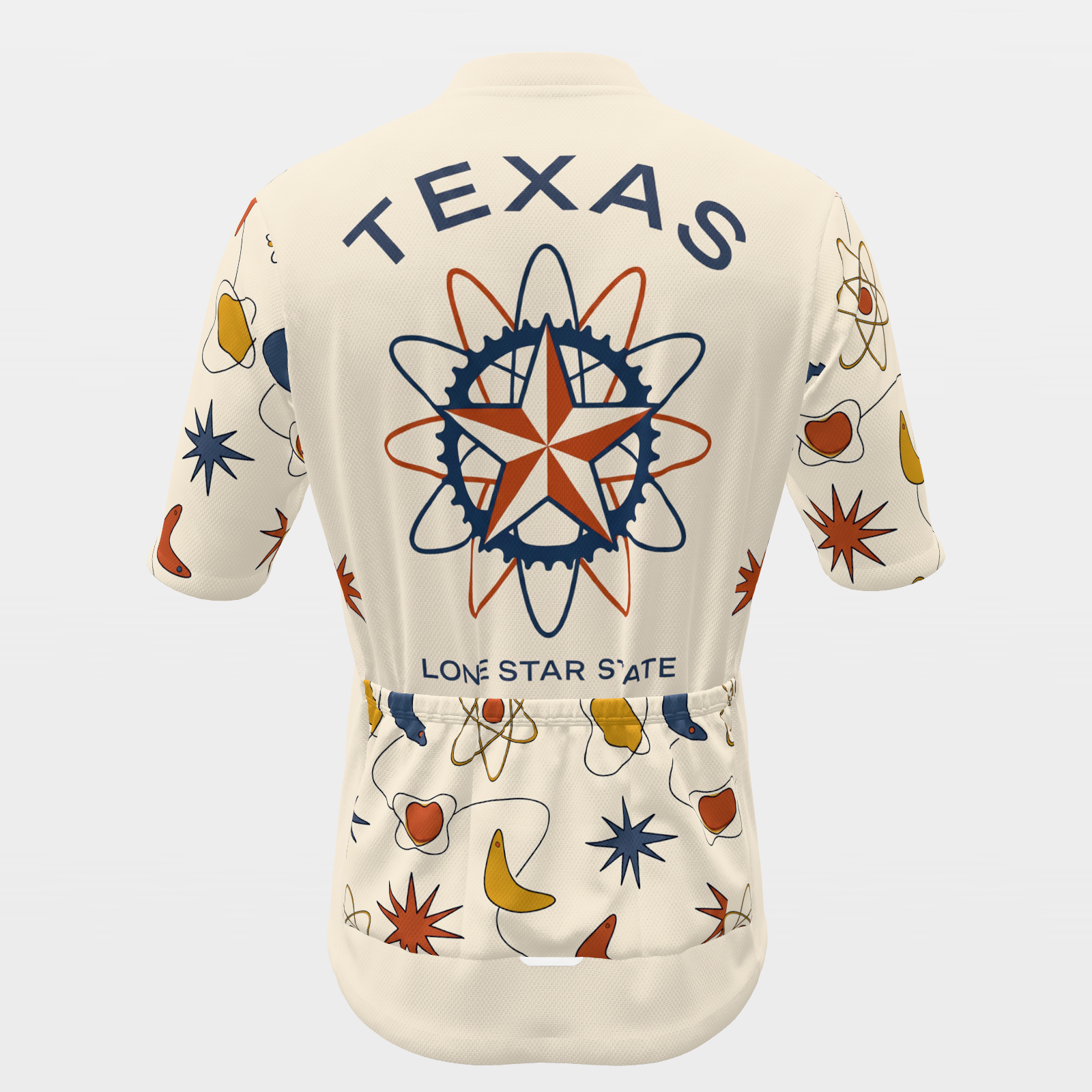 Texas Atomic Starburst Cycling Jersey – Back product view