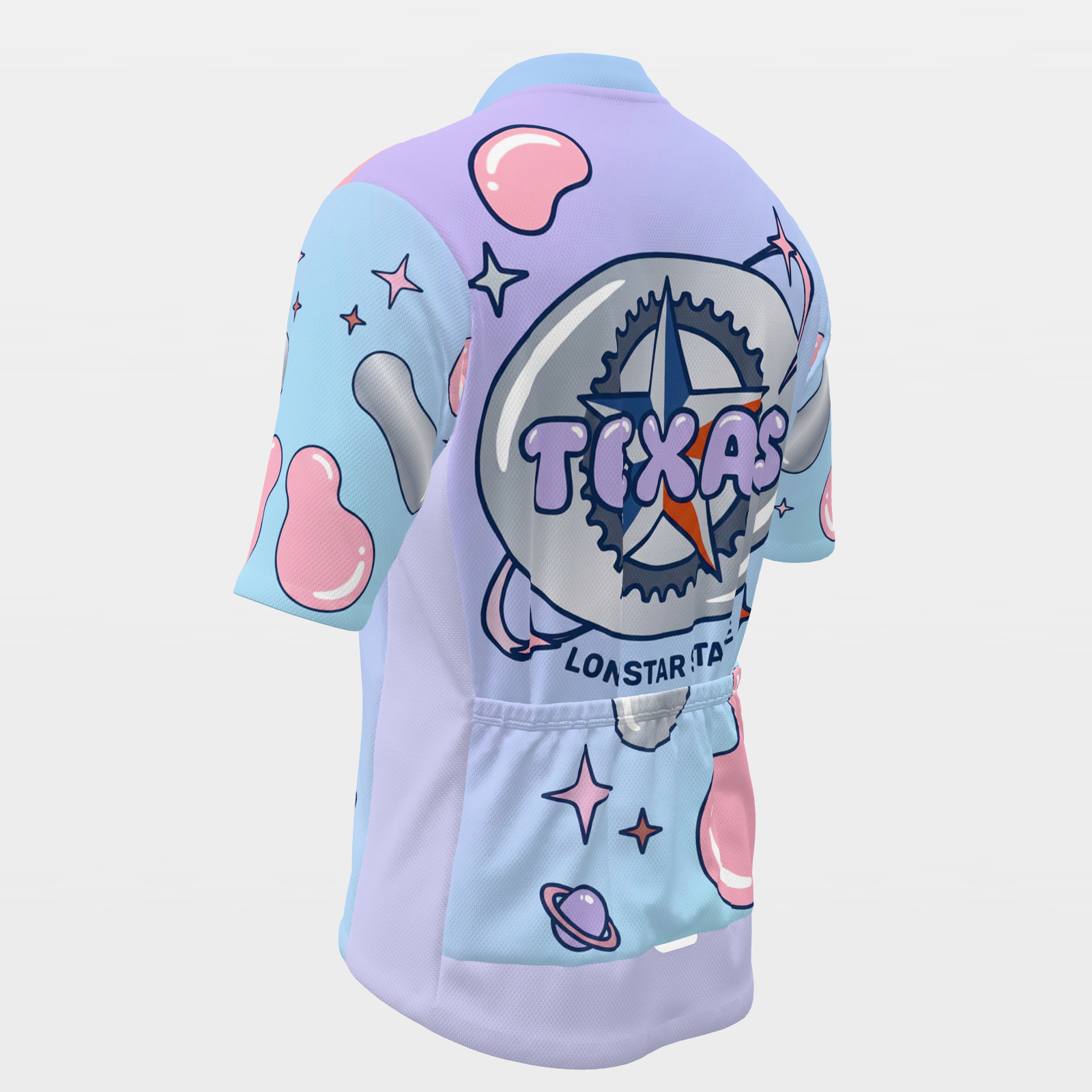 Texas Chrome Y2K Cycling Jersey – Back Left product view