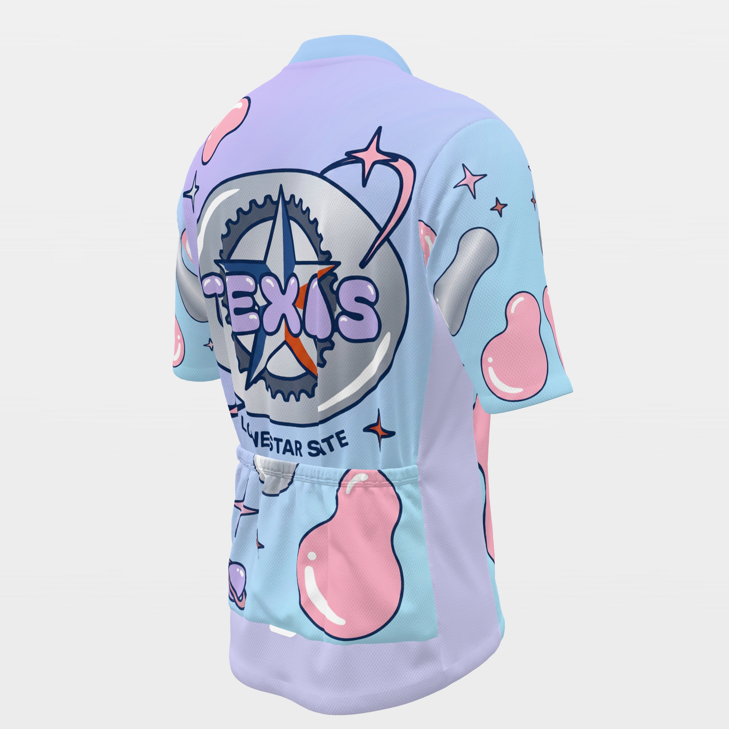 Texas Chrome Y2K Cycling Jersey – Back Right product view