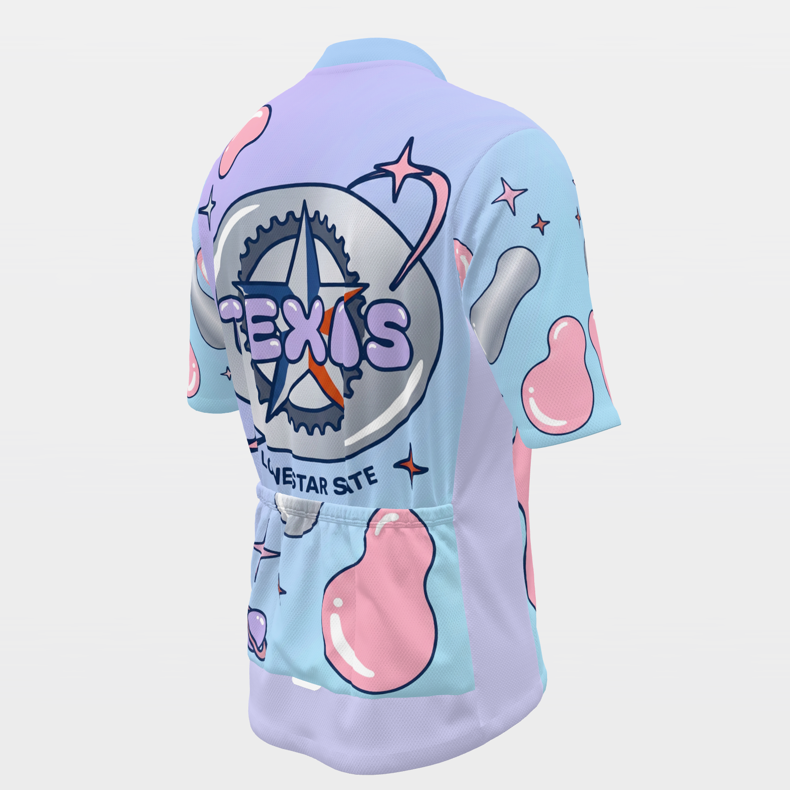 Texas Chrome Y2K Cycling Jersey – Back Right product view
